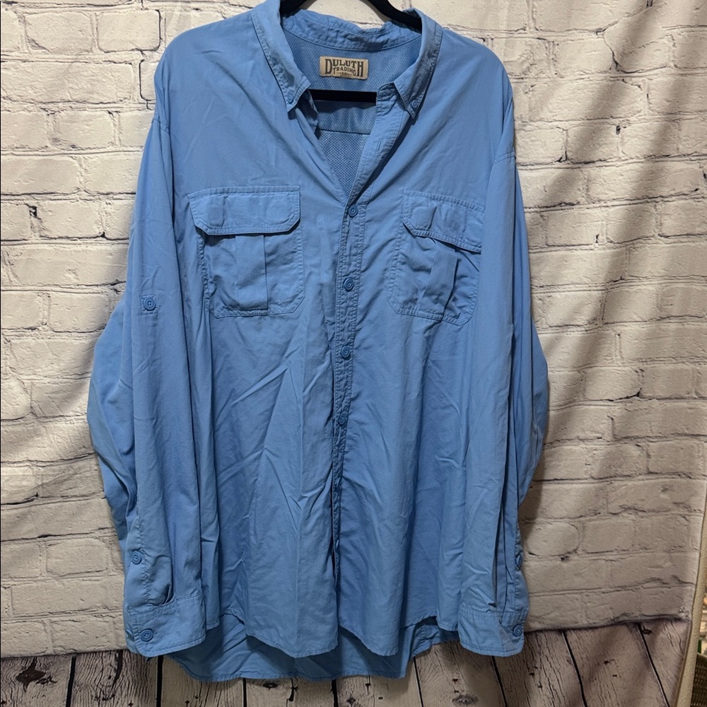 Duluth Trading Co XL Tall(see measurements) Men's Blue Vented long sleeve Shirt - Picture 1 of 13